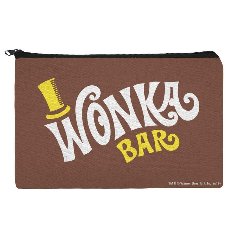 GRAPHICS & MORE Willy Wonka and the Chocolate Factory Wonka Bar Logo Pencil Pen Organizer Zipper Pouch Case - Image 1